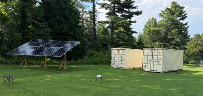 Prototype 1 exterior: array and containers at Gloucester